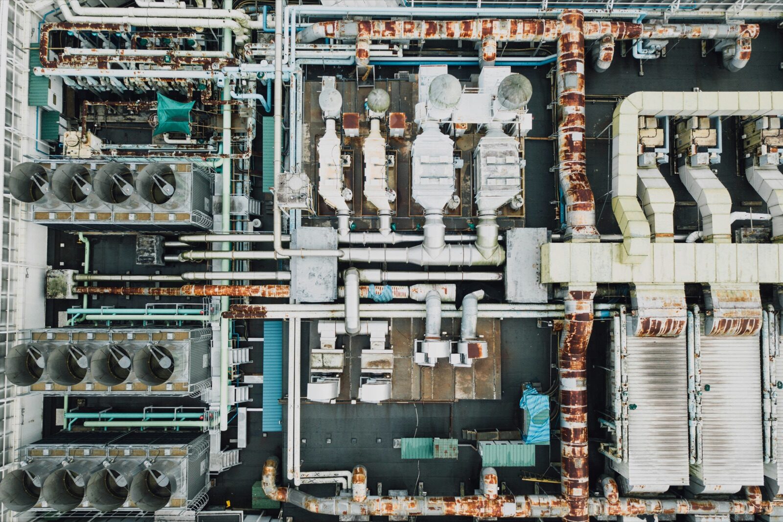 Aerial view of industrial factory for Epo-Weld™ HTB high temperature bonding adhesive furnace fixture and kiln