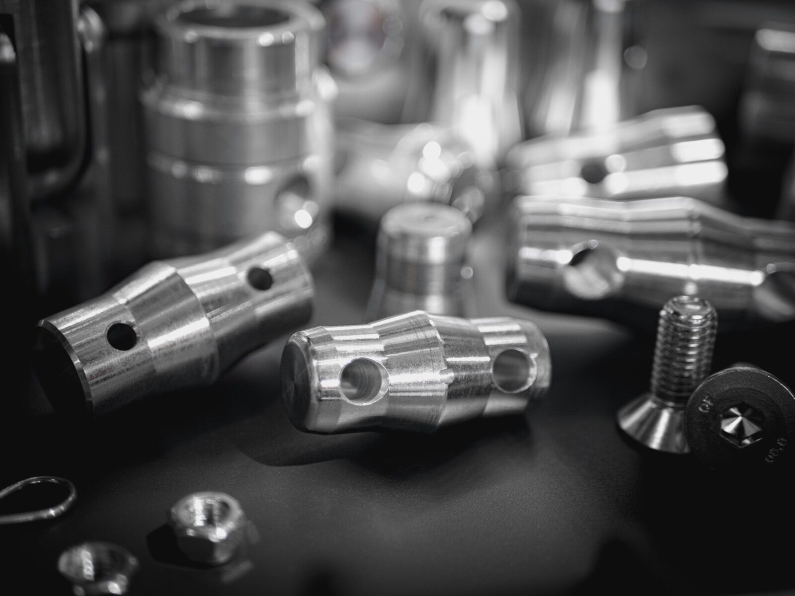 Silver tube pipe in grayscale for Epo-Weld™ UHTE ultra high temperature epoxy thermal management applications
