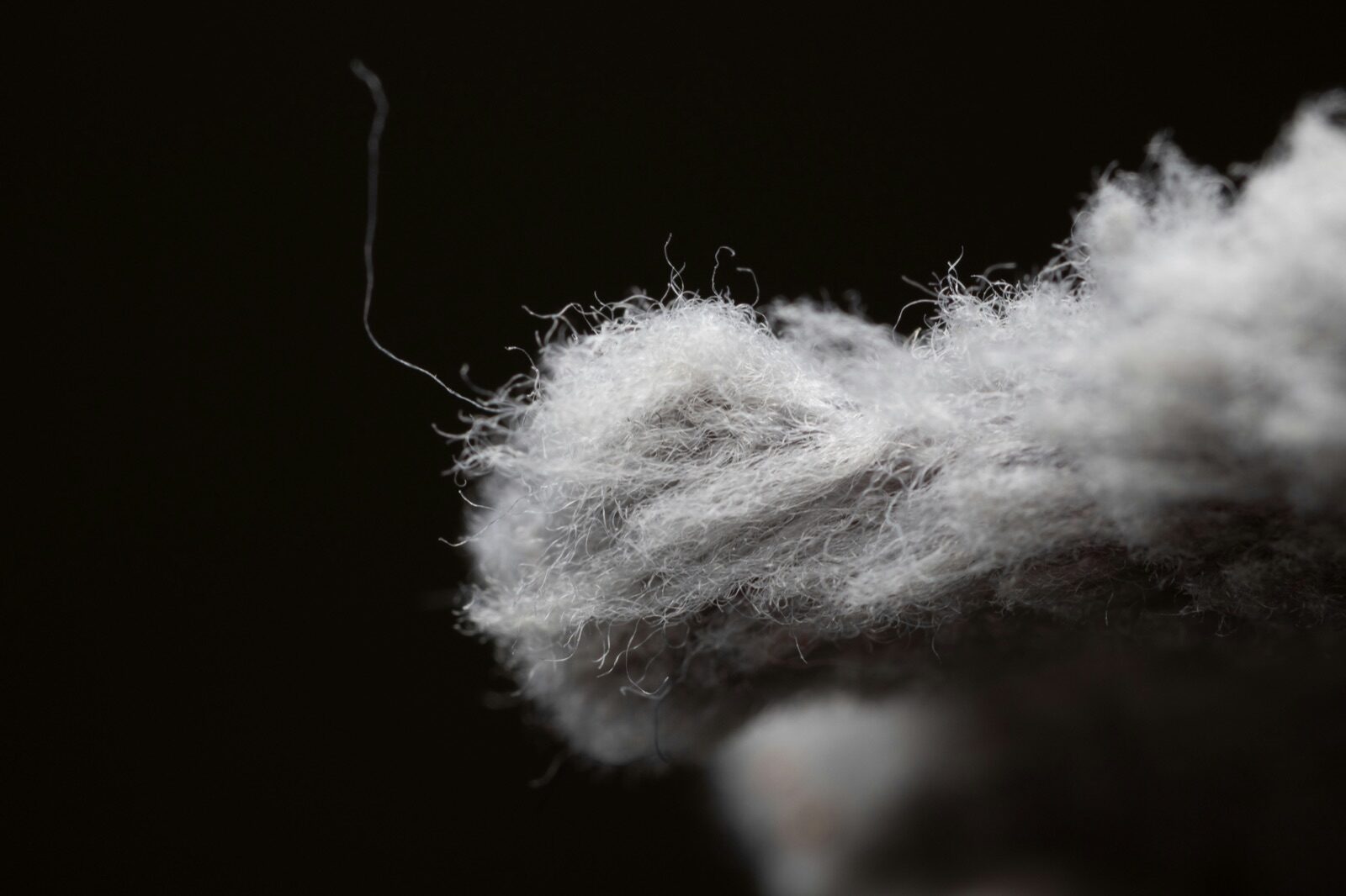 White ceramic fiber wool macro texture for Epo-Weld™ inorganic binder ceramic fiber rigidization