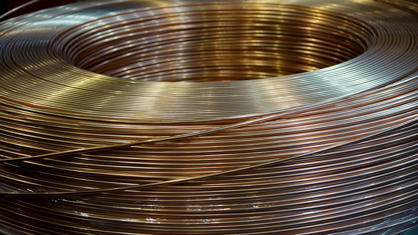 Copper tube coil closeup for Epo-Weld™ inorganic binder high-temperature potting and encapsulation